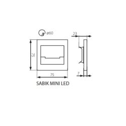 Gaismeklis ieb. kanlux sabik mini led cw