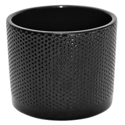 Puķu pods Domoletti, keramika, melna krās.