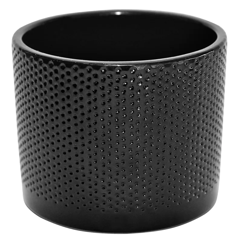 Puķu pods Domoletti, keramika, melna krās.