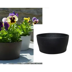 Puķu pods Domoletti, keramika, pelēka krās.