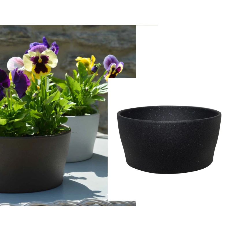 Keramikas puķu pods misa d19 grafīta kr.