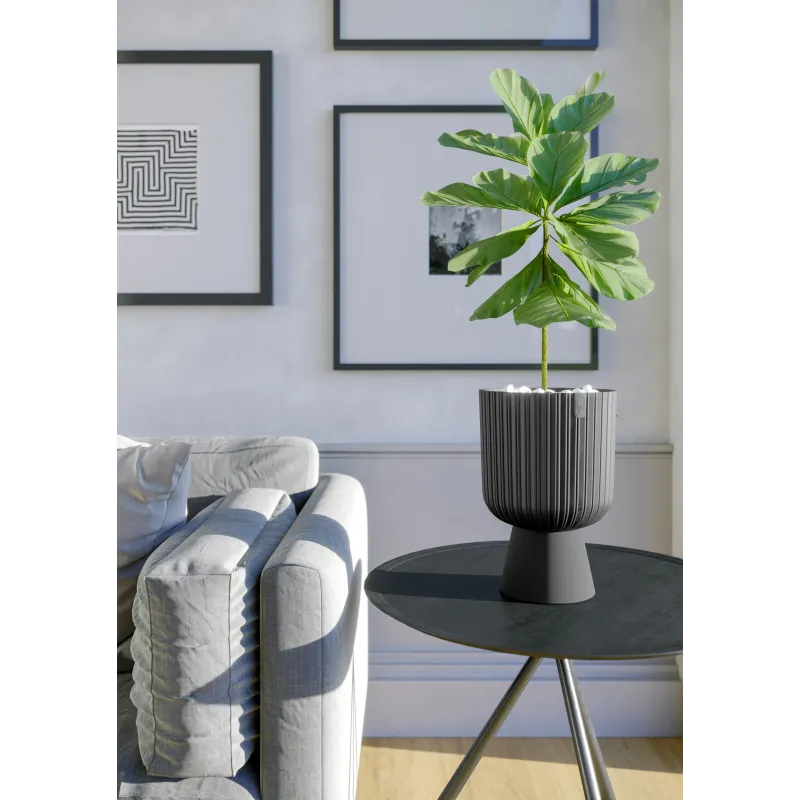 Puķu pods Form Plastic KELI MIKA 5120-014, plastmasa, antracīta