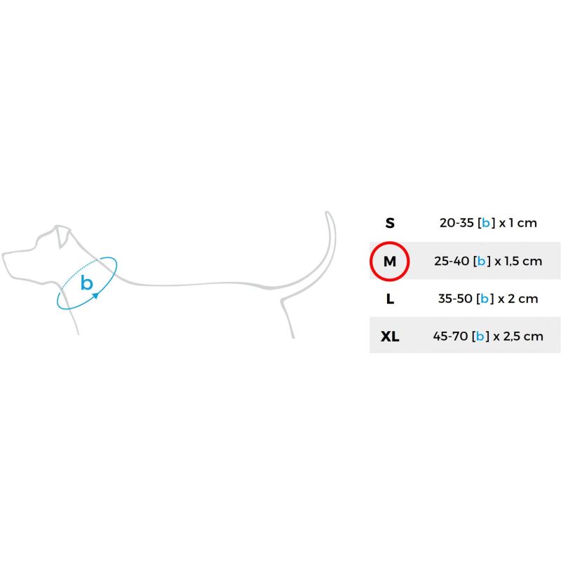 Kakla siksna reg.denim m 25-40x1.5 zila