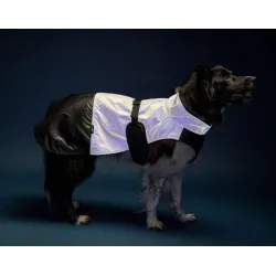 Jacket for dogs fluo black. white 35