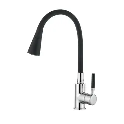 Virtuves jaucējkrāns Invena Hula BZ-85-L04-L, melna krās.