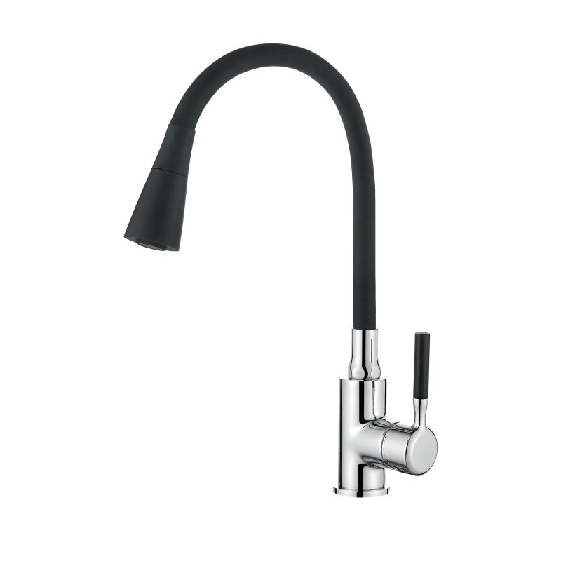 Virtuves jaucējkrāns hula melns