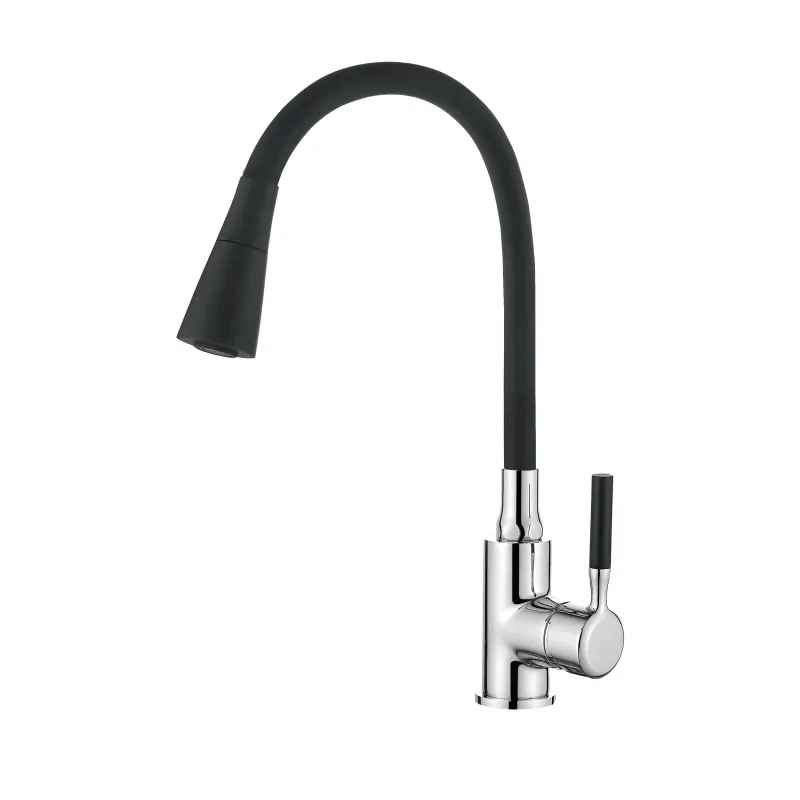 Virtuves jaucējkrāns Invena Hula BZ-85-L04-L, melna krās.