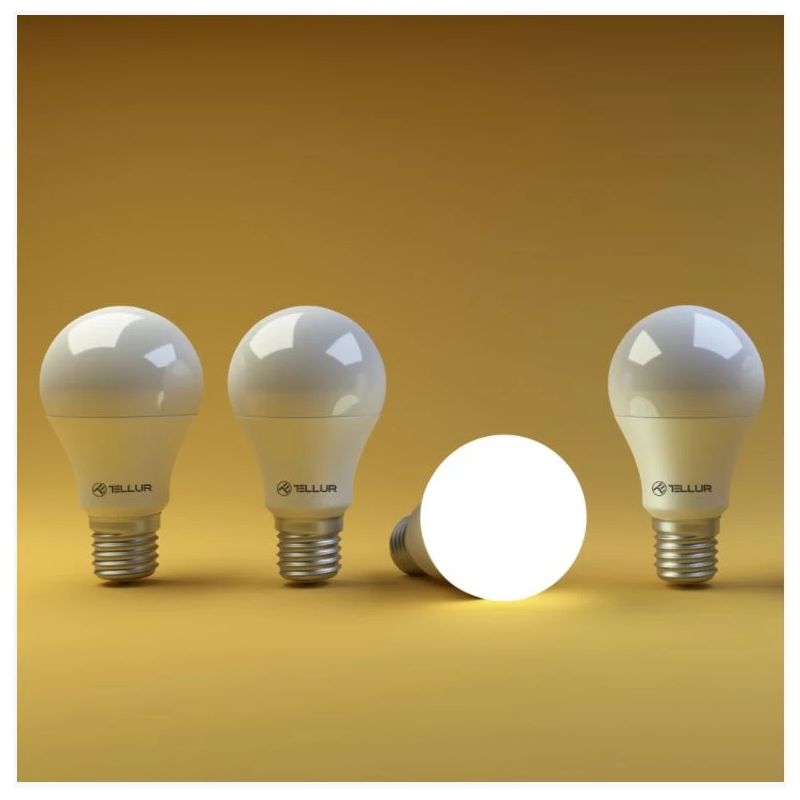 Tellur WiFi Smart Bulb E27, 10W White-Warm, Dimmer