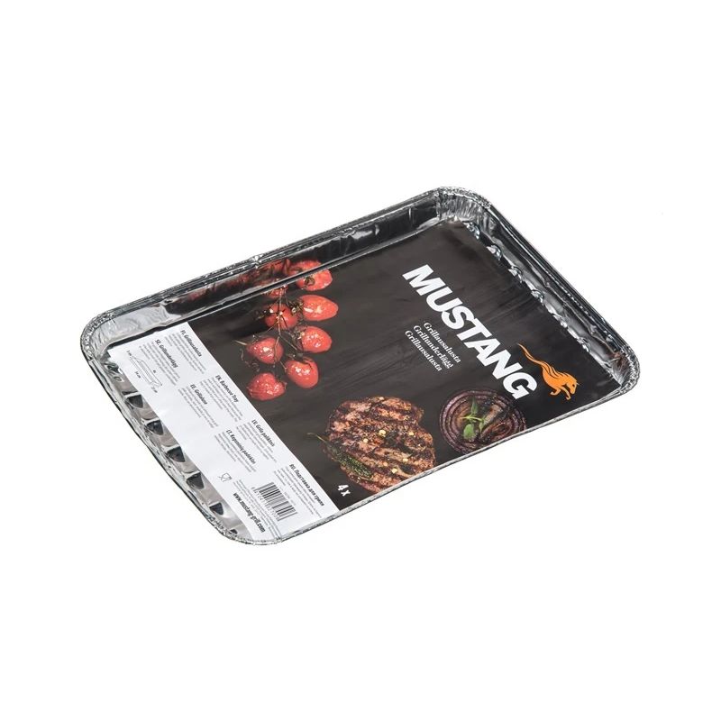 Paplāte grilam folija 4 gab. kantaina