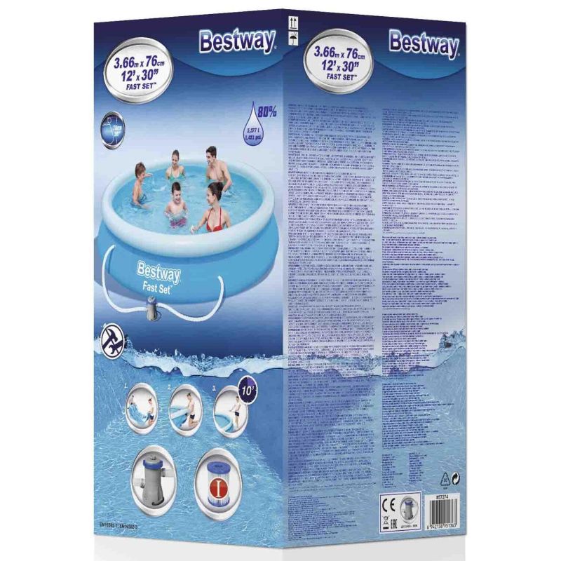 Piepūš.basein. bestway 57274 3.66x0.76m