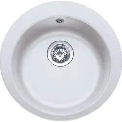 Köögivalamu Franke Single 114.0463.691, tektoniit, 50 cm x 50 cm x 14.5 cm, valge v.