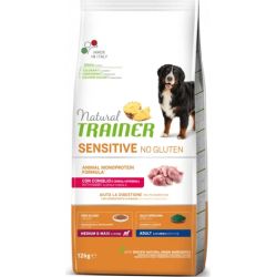 Nt dog sensitive no gluten adult medium-maxi rabbit 12 kg - pilnvērtīga bezglutēna ar trusi lielo un vidējo šķirņu pieaugušiem