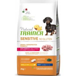 Nt dog sensitive no gluten adult mini rabbit 2 kg - pilnvērtīga bez glutēna ar truša gaļu un pilngraudu graudaugiem mazu-ļoti