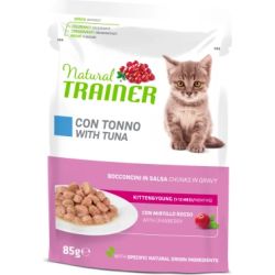 NT KONS. CAT KITTEN&YOUNG TUNA BUSTA 85G - pilnvērtīga un sabalansēta barība, konservi ar tunci, KAĶĒNIEM & JUNIORIEM