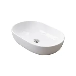 Vannas istabas izlietne Masterjero Chiure, keramika, 60 cm x 42.5 cm x 15 cm, balta krās.