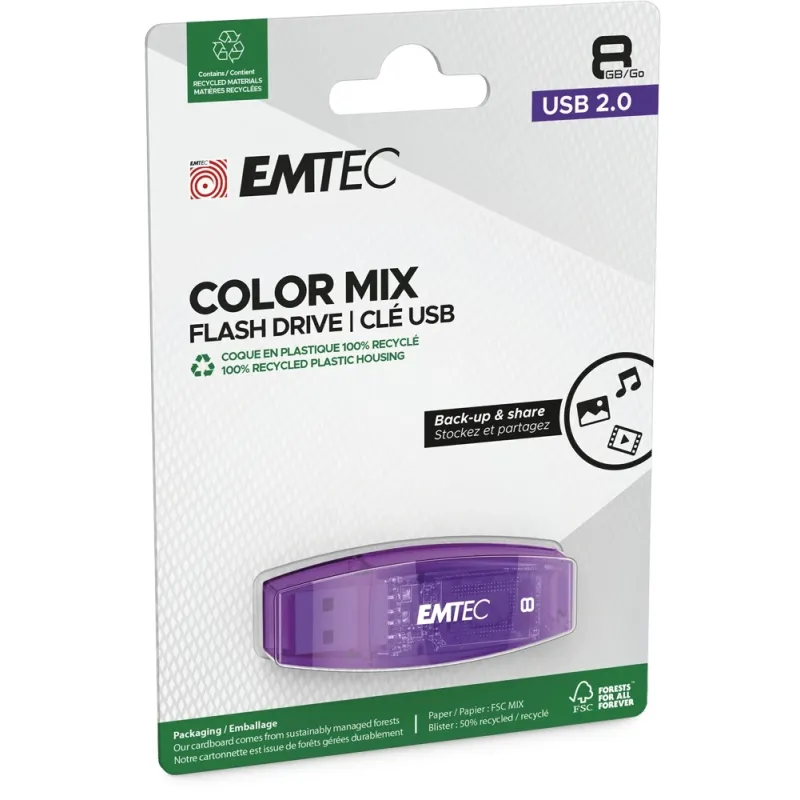 Emtec USB2.0 C410 8GB Purple