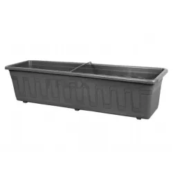 Балконный плантатор Plastkon Garden 41105607, пластик, 58.5 см x 17 см, антрацитовый