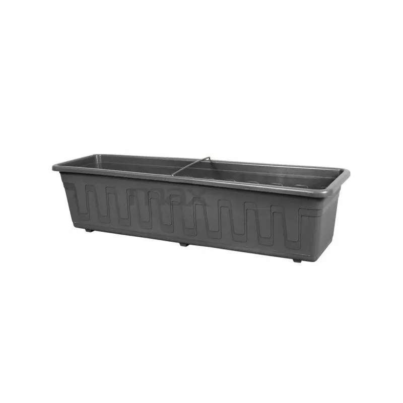Balkona stādītājs Plastkon Garden 41105607, plastmasa, 58.5 cm x 17 cm, antracīta