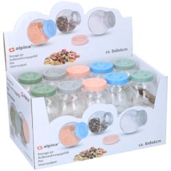 Uzglabāšanas stikla burka alpina