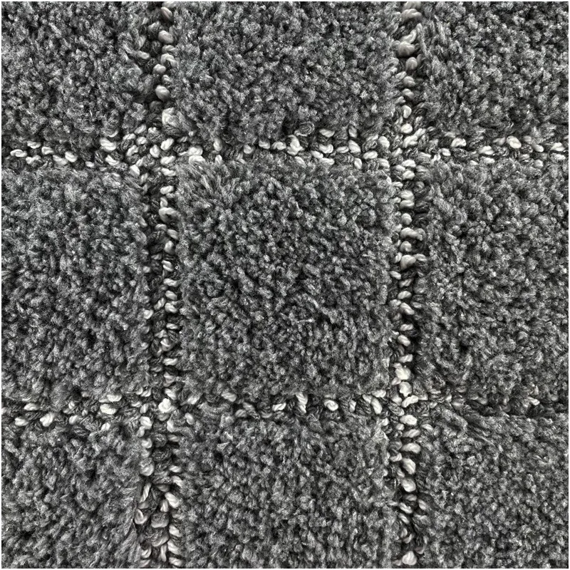 Vannas istabas paklājs Saniplast Plaza Piombo, antracīta-pelēka, 110 cm x 60 cm