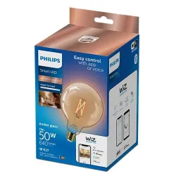 Умная лампа Philips Wiz LED, G125, 2000 - 2700 °К, E27, 7 Вт, 640 лм