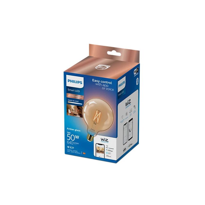 Spuldze led wifi g125 e27 7w 640lm tw am