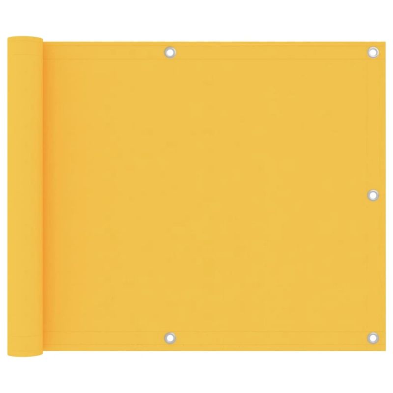 vidaXL balkona aizslietnis, 75x400 cm, dzeltens audums