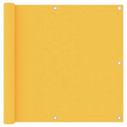 vidaXL balkona aizslietnis, 90x600 cm, dzeltens audums