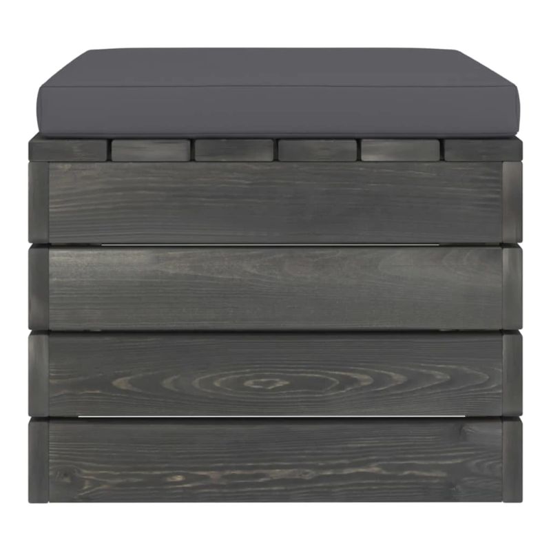 vidaXL 2-daļīgs dārza palešu mēbeļu komplekts ar matračiem, priede