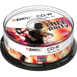 Emtec CD-R 700MB-80MIN 52x Free Party 25 pcs
