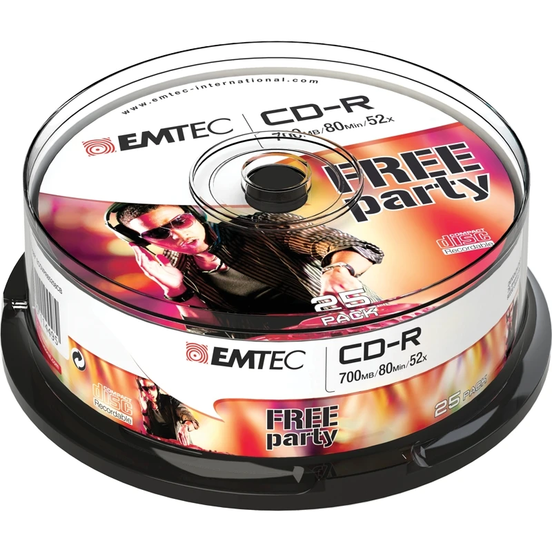 Emtec CD-R 700MB-80MIN 52x Free Party 25 pcs