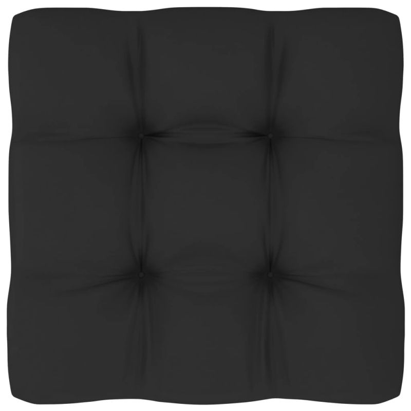 vidaXL dārza palešu soliņš, melns, impregnēts priedes koks