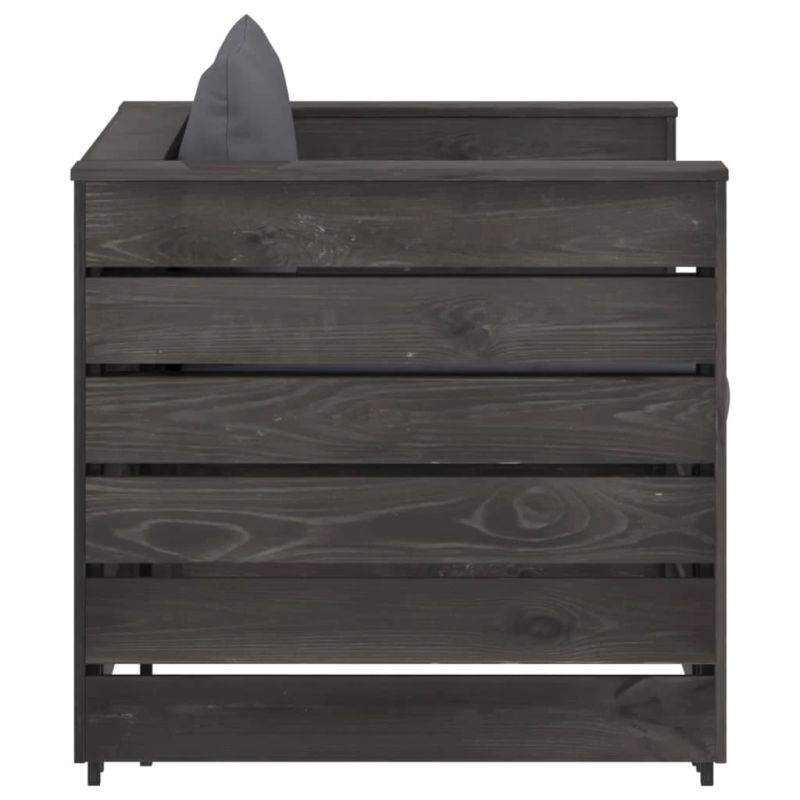 vidaXL 2-daļīgs dārza atpūtas mēbeļu komplekts ar matračiem, koks