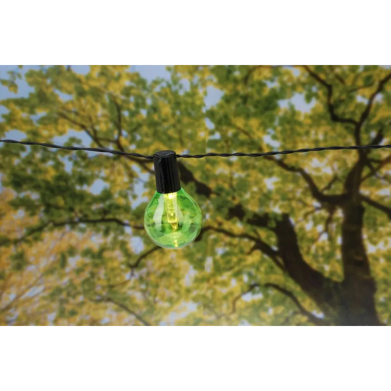 Spuldzīšu virtene ar saules bateriju, IP44, melna