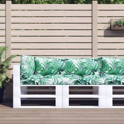 vidaXL Palečių pagalvėlės, 3vnt., audinys, su lapais