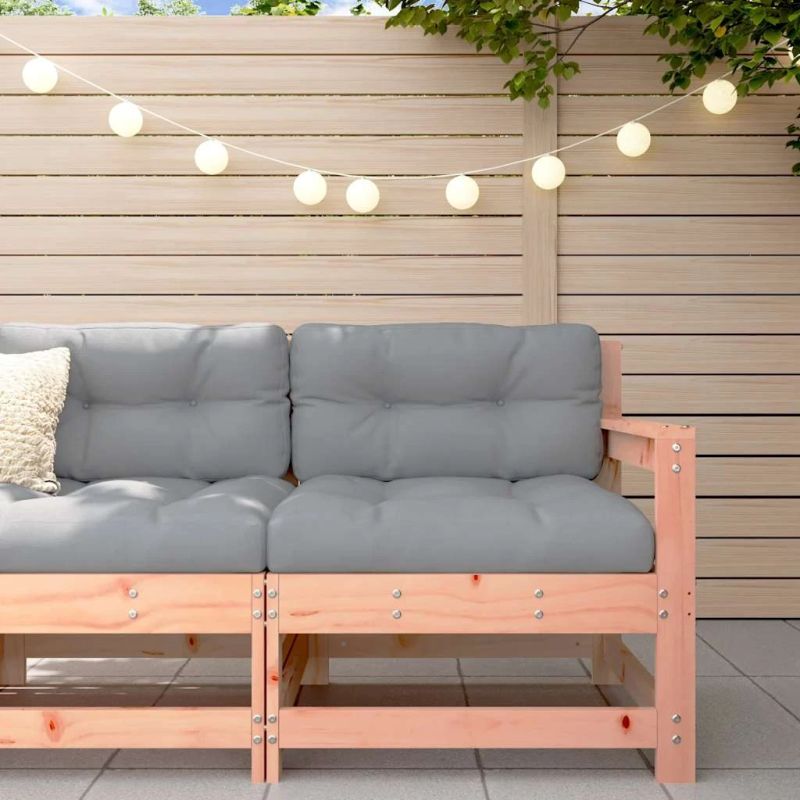 vidaXL dārza krēsls ar matračiem, Duglasa egles masīvkoks