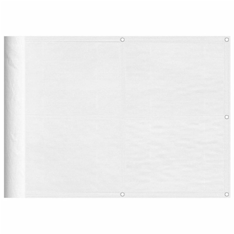 vidaXL balkona aizslietnis, balts, 75x800 cm, 100% poliestera oksforda