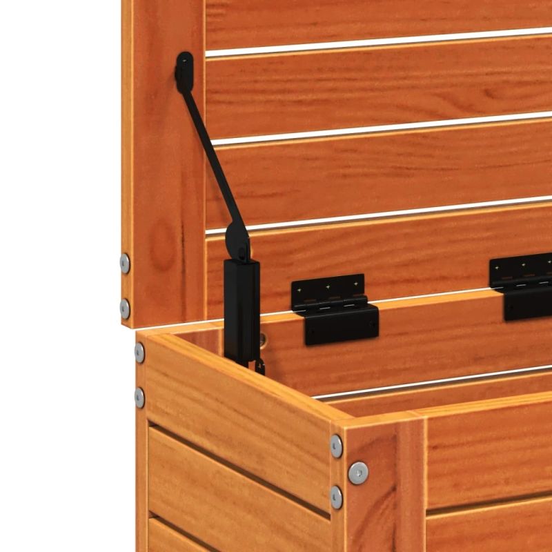 vidaXL dārza kājsoliņš, vaska brūnas, 62x31,5x52 cm, priedes koks