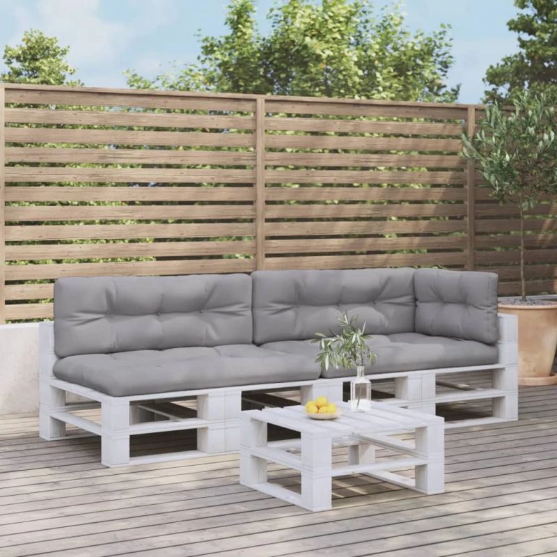 vidaXL Palečių pagalvėlės, 5vnt., pilkos spalvos, audinys