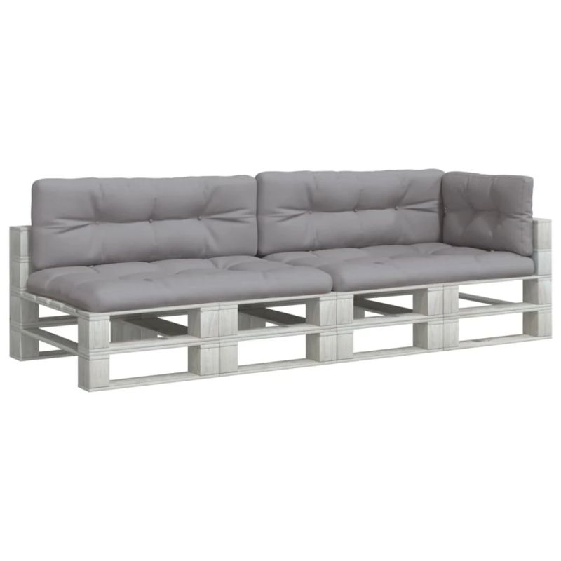 vidaXL Palečių pagalvėlės, 5vnt., pilkos spalvos, audinys