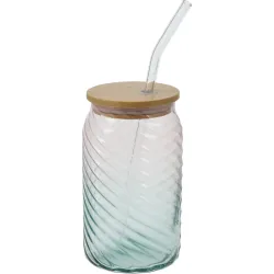 Glāze ar salmiņu, stikls, 0.45 l