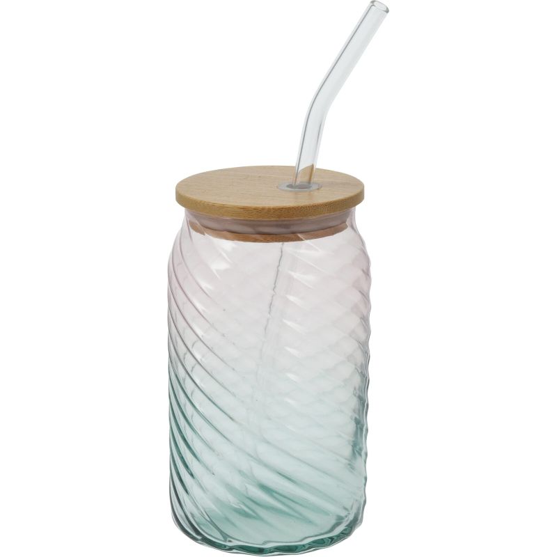 Glāze ar salmiņu 450ml divtoņu