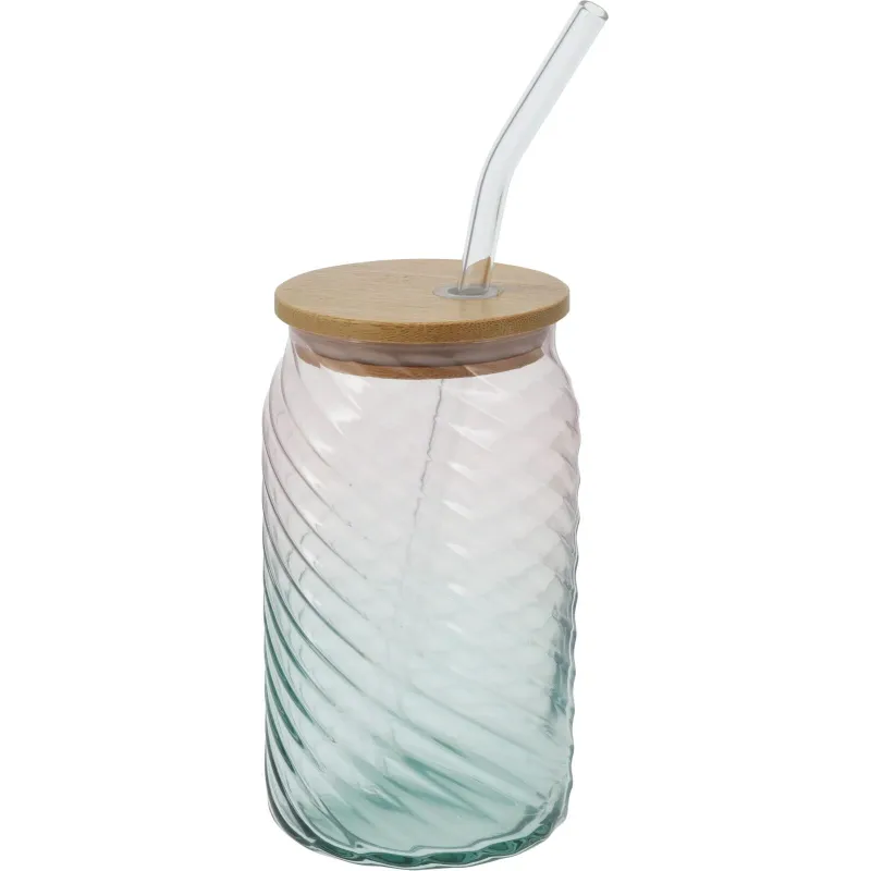 Glāze ar salmiņu, stikls, 0.45 l