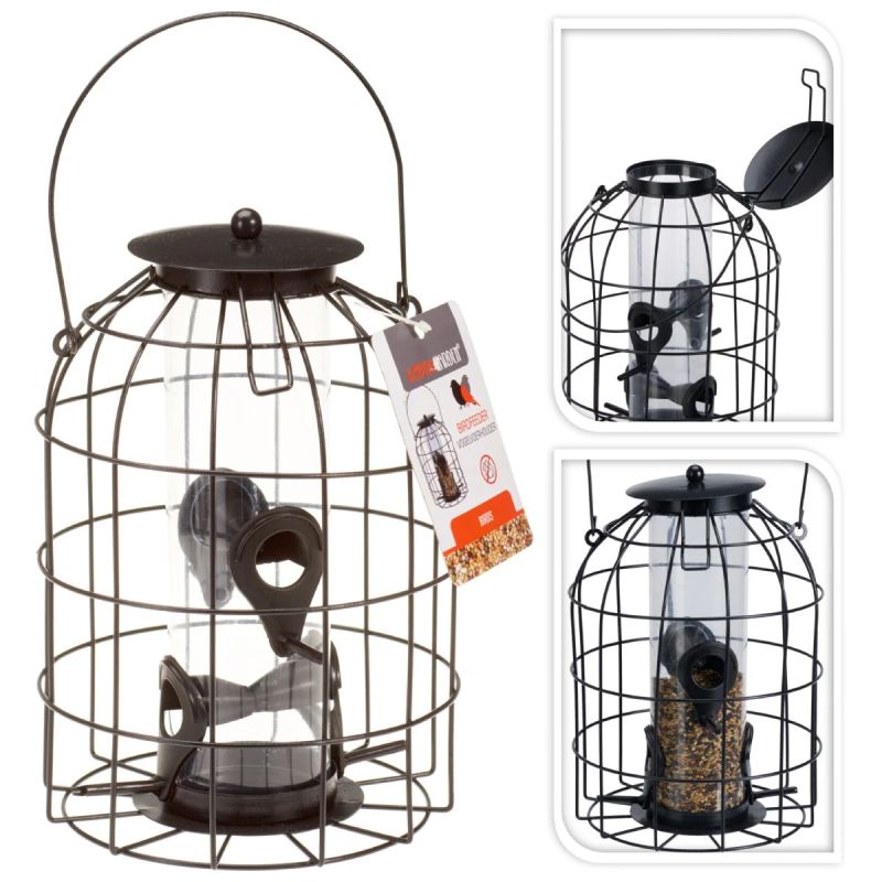 Putnu barotava sēklām ar metāla režģi 17x23cm