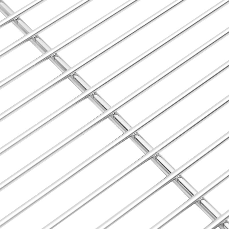 vidaXL Grila restes Sudraba 50 x 35 cm Nerūsējošs tērauds