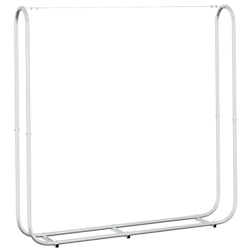 vidaXL malkas uzglabāšanas statīvs, 150x25x150 cm, cinkots tērauds