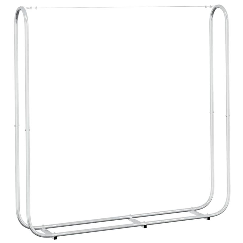 vidaXL malkas uzglabāšanas statīvs, 150x25x150 cm, cinkots tērauds