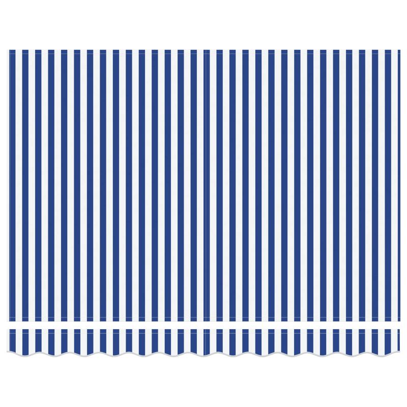 vidaXL Markīzes rezerves audums Zila un balta 280 x 195 cm Poliesters