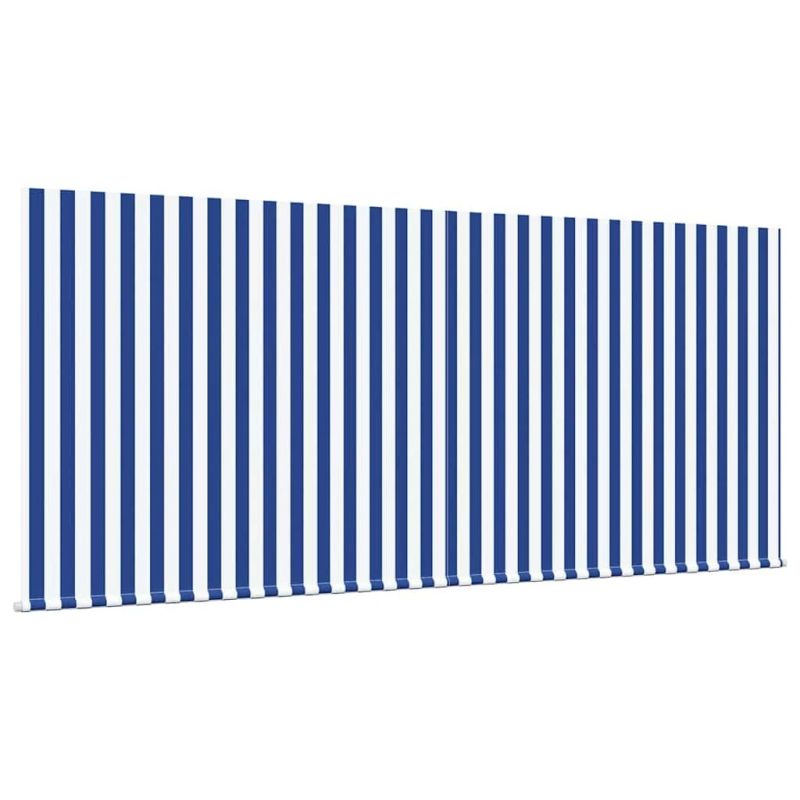 vidaXL Izvelkams jumtiņš Zila un balta 300 x 200 cm