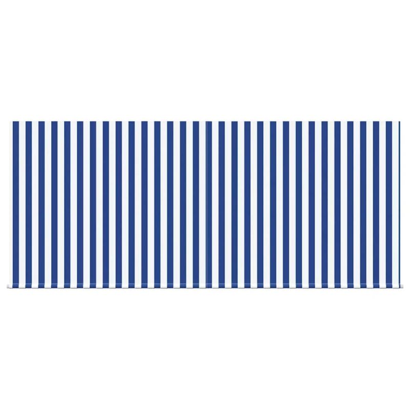 vidaXL Izvelkams jumtiņš Zila un balta 300 x 200 cm